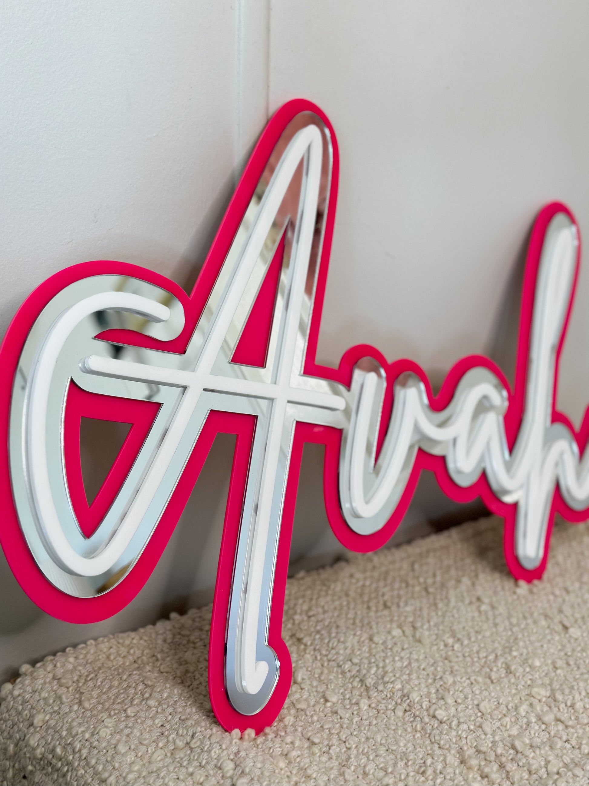 Triple Layered Acrylic Name Sign