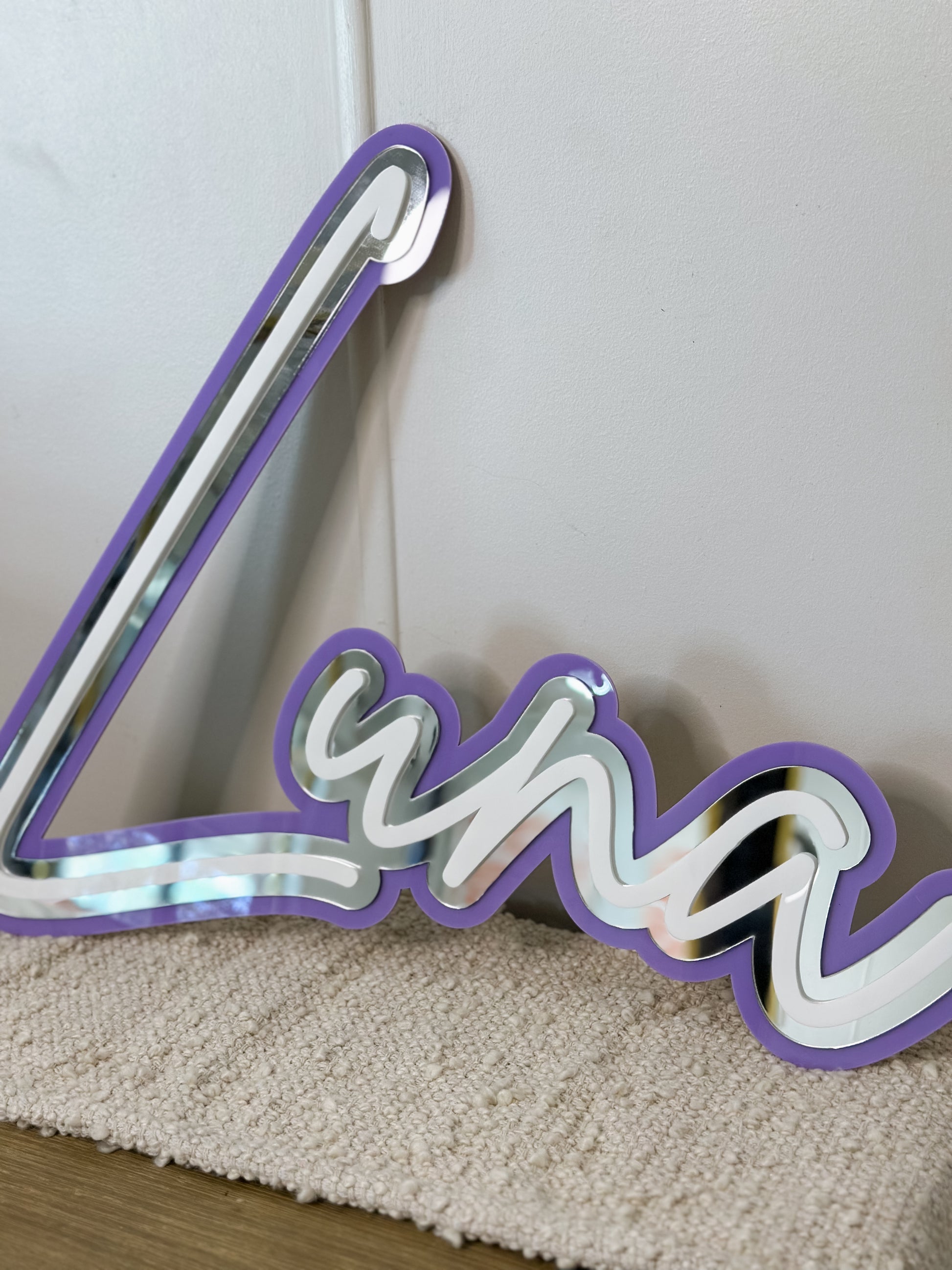 Triple Layered Acrylic Name Sign