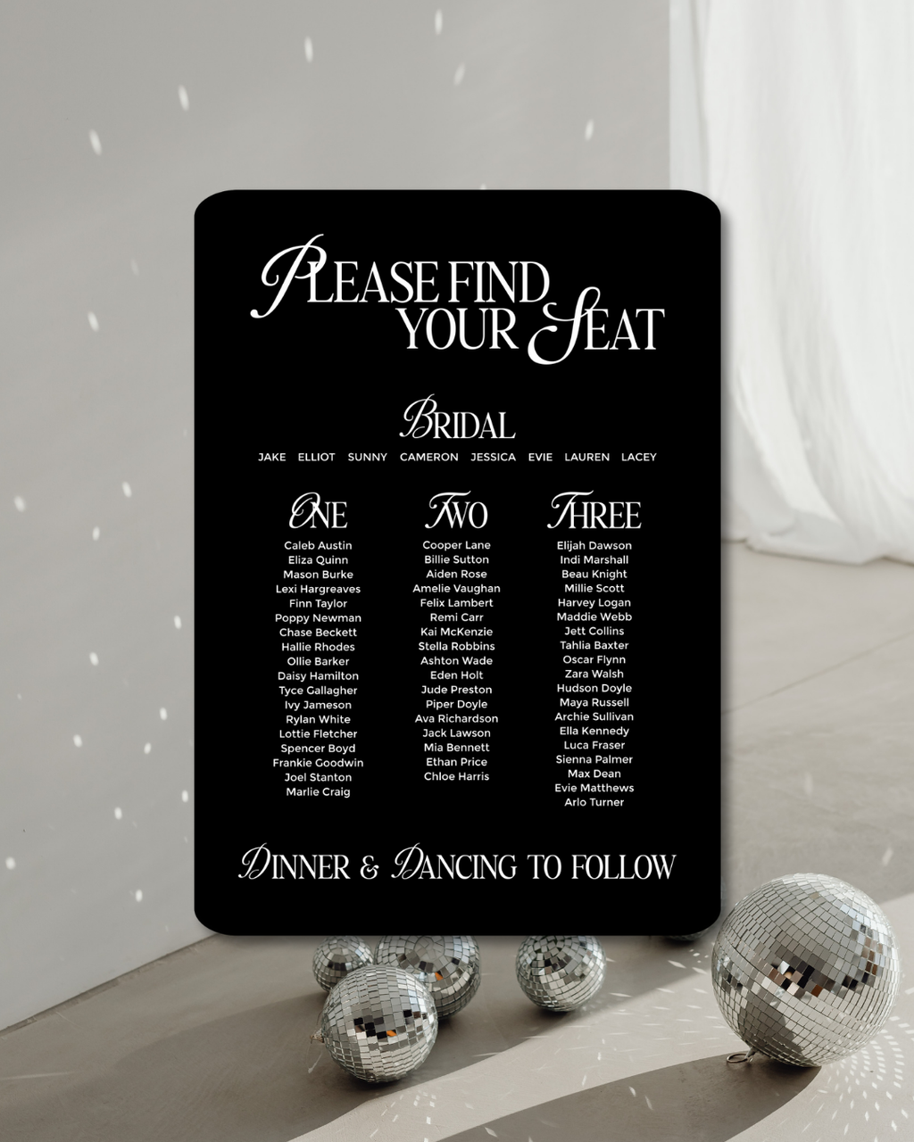 Juliette Seating Chart