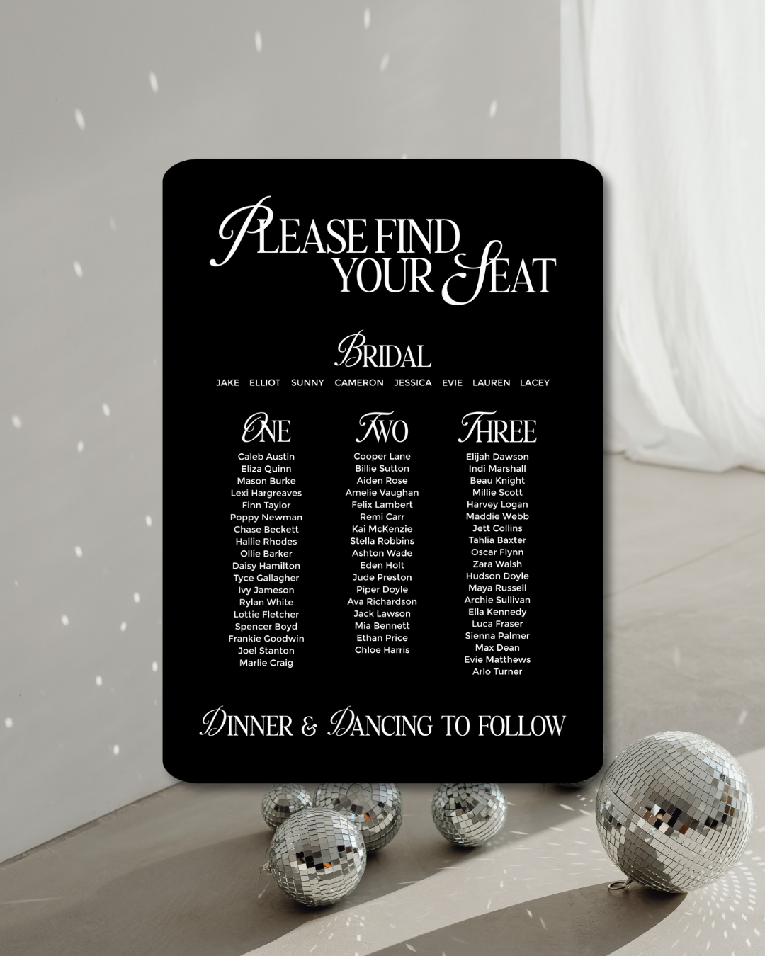 Juliette Seating Chart