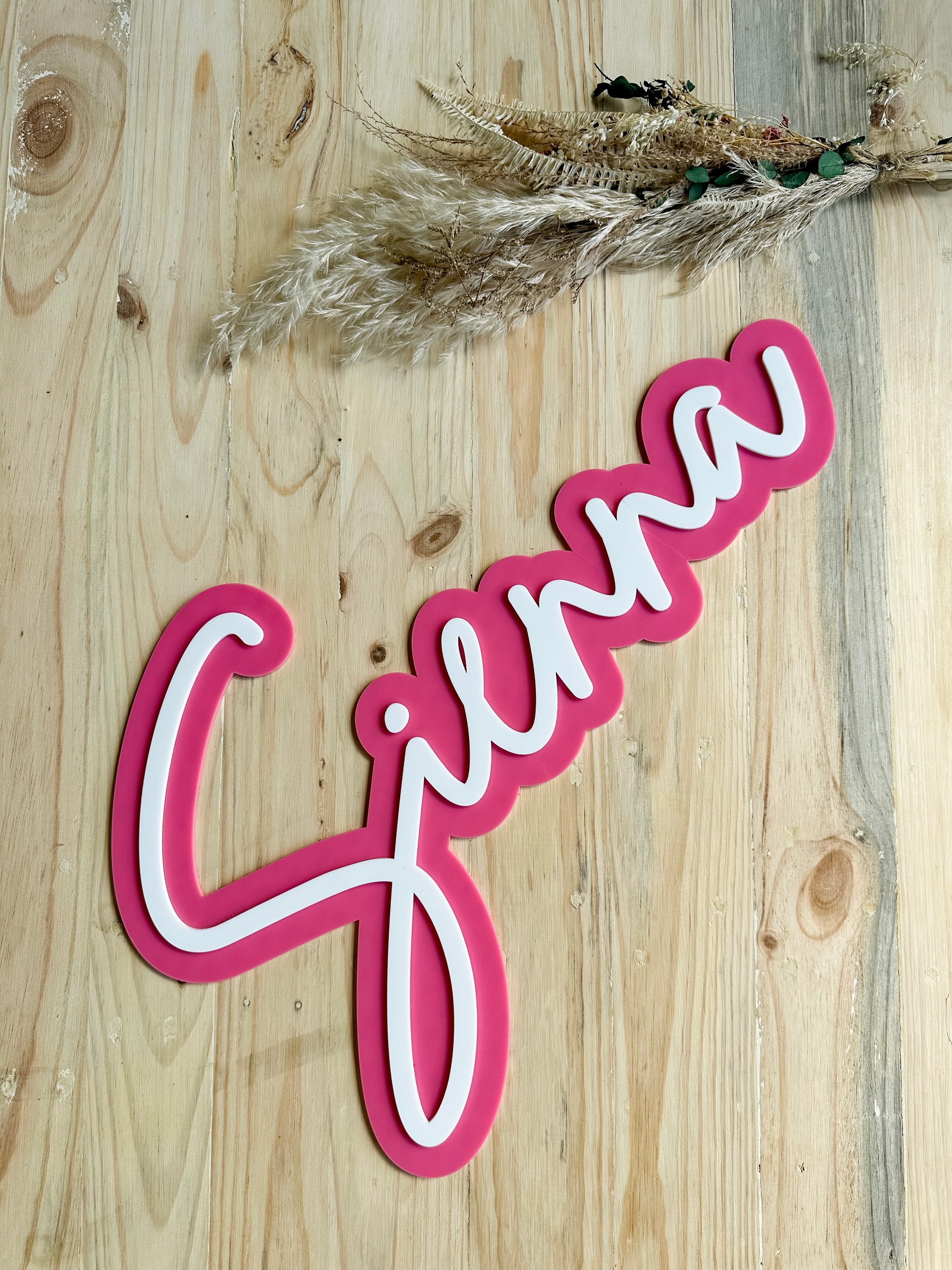 Layered Acrylic Name Sign